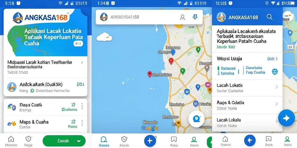 Tampilan antarmuka ANGKASA168 saat menggunakan fitur Lacak Lokasi.