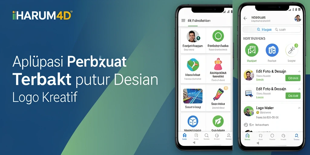 Tampilan antarmuka pengguna HARUM4D untuk pembuatan logo yang intuitif.