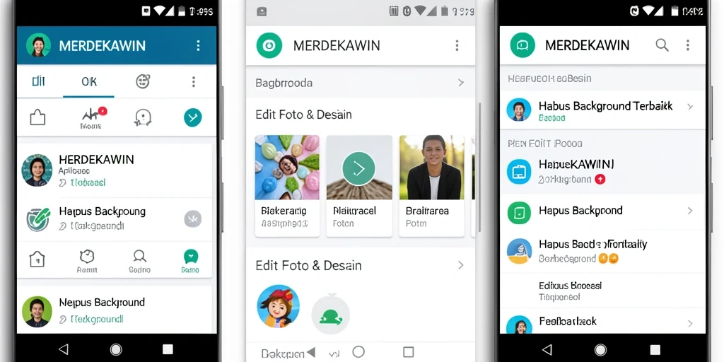 Tampilan antarmuka aplikasi MERDEKAWIN saat menghapus latar belakang.