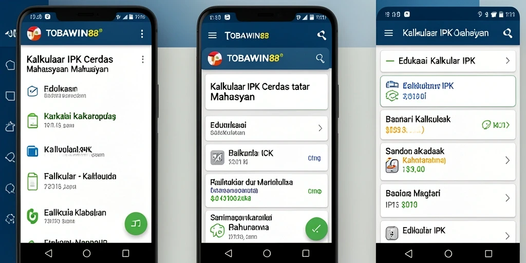 Tampilan antarmuka TOBAWIN88 yang sederhana dan efektif untuk Kalkulator IPK.